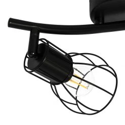 Bestes Angebot 😉 QAZQA Moderne Deckenleuchte schwarz 2-Licht verstellbar - Botu 👏 -Deckenleuchten Verkaufs-Shop 1035 102384 6