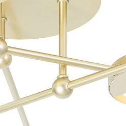 Schlussverkauf 😉 QAZQA Deckenleuchte gold inkl. LED 3-Stufen dimmbar 6 Lichter - Patrick 👏 -Deckenleuchten Verkaufs-Shop 1039 104517 5