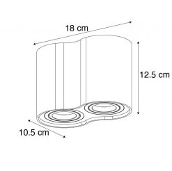 Am billigsten 😉 QAZQA Moderner Spot weiß kippbar - Rondoo Duo 👍 13 Am billigsten 😉 QAZQA Moderner Spot weiß kippbar - Rondoo Duo 👍 -Deckenleuchten Verkaufs-Shop 1041 92655 4