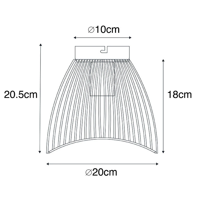 Blitzangebot 🤩 QAZQA Design Deckenleuchte schwarz 20 cm - Pua 🥰 4 Blitzangebot 🤩 QAZQA Design Deckenleuchte schwarz 20 cm - Pua 🥰 – Bild 4