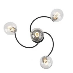 Aktion 🤩 QAZQA Art Deco Deckenleuchte schwarz 4-flammig - Facil 😀 21 Aktion 🤩 QAZQA Art Deco Deckenleuchte schwarz 4-flammig - Facil 😀 -Deckenleuchten Verkaufs-Shop 1050 96899 8