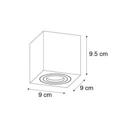 Budget 🎁 QAZQA Modernes Badezimmer vor Ort weißes Quadrat IP44 - Capa 🥰 -Deckenleuchten Verkaufs-Shop 1056 102874 4