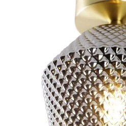 Neu ✔️ QAZQA Art Deco Deckenleuchte Messing mit Rauchglas - Karce 🎁 16 Neu ✔️ QAZQA Art Deco Deckenleuchte Messing mit Rauchglas - Karce 🎁 -Deckenleuchten Verkaufs-Shop 1068 103545 3