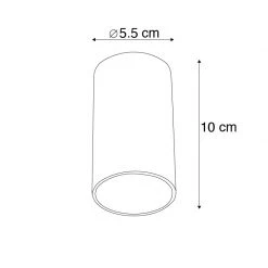 Blitzangebot 🛒 QAZQA Moderner Fleck schwarz - Tuba 1 👍 -Deckenleuchten Verkaufs-Shop 1071 92680 4