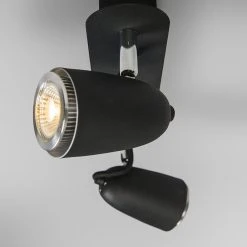 Neu 🌟 QAZQA Retro Spot schwarz schwenk- und neigbar - Taza 2 🔥 -Deckenleuchten Verkaufs-Shop 1080 91234 5