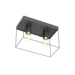 Brandneu 😉 QAZQA Minimalistische plafondlamp zwart 2-lichts - Kodi ⌛ -Deckenleuchten Verkaufs-Shop 1085 105600 5