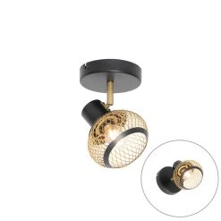 Besorgen 👍 QAZQA Modernes Punktschwarz mit Gold - Lucas ✔️