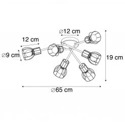 Angebote ✔️ QAZQA Moderne Deckenleuchte schwarz 65 cm 6-Lichter - Botu ❤️ 12 Angebote ✔️ QAZQA Moderne Deckenleuchte schwarz 65 cm 6-Lichter - Botu ❤️ -Deckenleuchten Verkaufs-Shop 1113 102392 3