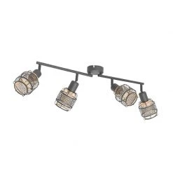 Top 10 🤩 QAZQA Design-Deckenleuchte schwarz mit goldfarbenem 4-flammigem Rechteck - Noud ✔️ -Deckenleuchten Verkaufs-Shop 1118 105047 14