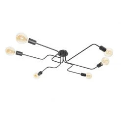 Budget 😍 QAZQA Design plafondlamp zwart 6-lichts - Facile ✔️ -Deckenleuchten Verkaufs-Shop 1121 105648 11