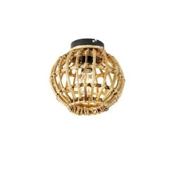 Bester Verkauf ⌛ QAZQA Ländliche Deckenlampe Bambus 25 cm - Canna 👏