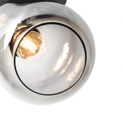 Besorgen 😀 QAZQA Design plafondspot zwart met goud met smoke glas - Zuzanna 😍 -Deckenleuchten Verkaufs-Shop 1129 105501 4