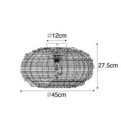 Beste Bewertungen von 🎉 QAZQA Land Deckenleuchte Rattan - Luke ⭐ -Deckenleuchten Verkaufs-Shop 1132 103520 3