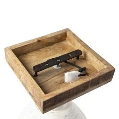 Rabatt 🛒 QAZQA Industriespot weiß mit Mangoholz 30 cm - Mangos 👏 -Deckenleuchten Verkaufs-Shop 1142 98844 9