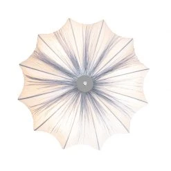 Neu 😍 QAZQA Design-Deckenlampe graue Seide 52 cm 3-flammig - Plu ⭐ -Deckenleuchten Verkaufs-Shop 1151 105322 7