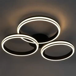 Auslauf 😉 QAZQA Deckenleuchte schwarz inkl. LED 3-Stufen dimmbar 3-Licht - Navara ⭐ -Deckenleuchten Verkaufs-Shop 1156 104003 12