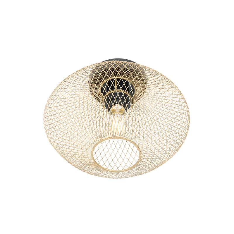 Top 10 🥰 QAZQA Industrielle Deckenlampe gold - Molly 😍 8 Top 10 🥰 QAZQA Industrielle Deckenlampe gold - Molly 😍 – Bild 8