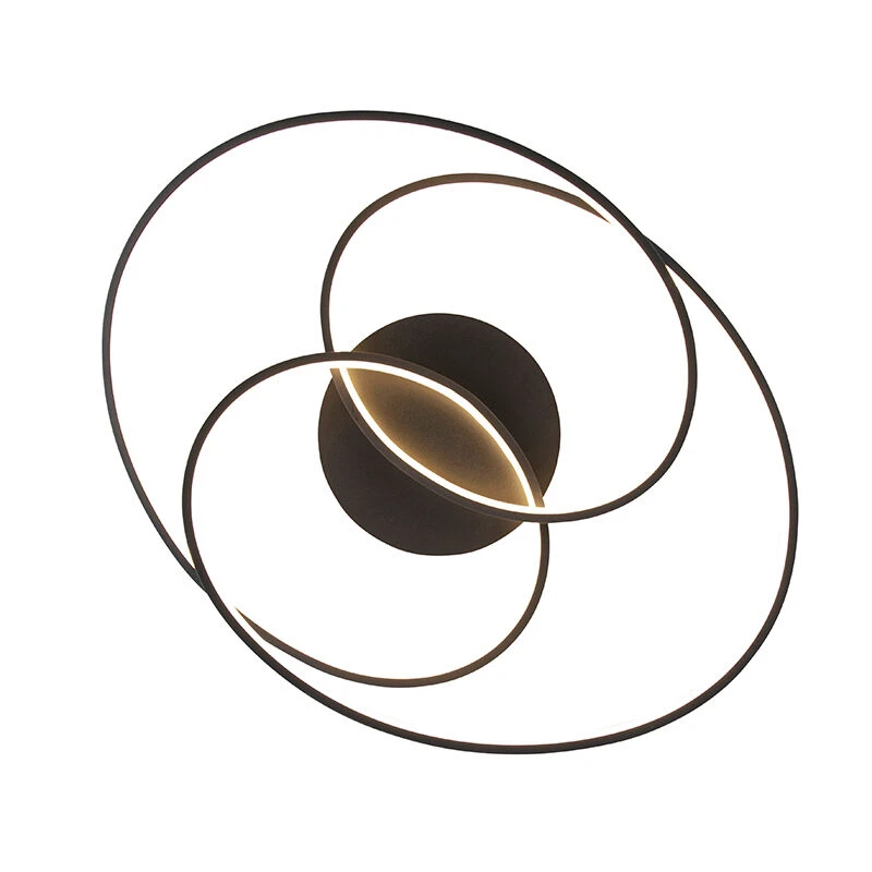 Großhandel ❤️ Trio Leuchten Deckenleuchte schwarz 60 cm inkl. LED 3-stufig dimmbar - Rowin 🧨 9 Großhandel ❤️ Trio Leuchten Deckenleuchte schwarz 60 cm inkl. LED 3-stufig dimmbar - Rowin 🧨 – Bild 9