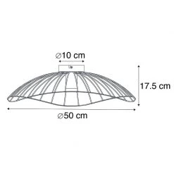 Bestpreis 😍 QAZQA Design Deckenleuchte schwarz 50 cm - Pua 🎁 -Deckenleuchten Verkaufs-Shop 1202 102453 4