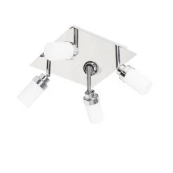 Blitzangebot ✨ QAZQA Moderne badkamer spot staal 4-lichts IP44 - Japie 🎁 -Deckenleuchten Verkaufs-Shop 1206 105908 10