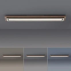 Großhandel 🤩 Paul Neuhaus Deckenleuchte Holz länglich inkl. LED mit Fernbedienung - Ajdin 🤩 -Deckenleuchten Verkaufs-Shop 1212 105302 9