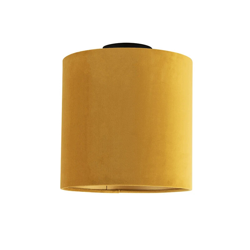 Brandneu 🎉 QAZQA Deckenleuchte mit Samtschirm ocker/gold 25cm - Combi schwarz ⌛ 10 Brandneu 🎉 QAZQA Deckenleuchte mit Samtschirm ocker/gold 25cm - Combi schwarz ⌛ – Bild 10