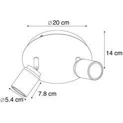 Billig 🛒 QAZQA Moderner Badstrahler schwarz 2-flammig IP44 - Ducha 😍 17 Billig 🛒 QAZQA Moderner Badstrahler schwarz 2-flammig IP44 - Ducha 😍 -Deckenleuchten Verkaufs-Shop 1249 98692 3