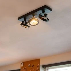 Neu ⭐ QAZQA Designspot schwarz verstellbar 3-flammig inkl. LED - Go 🎉