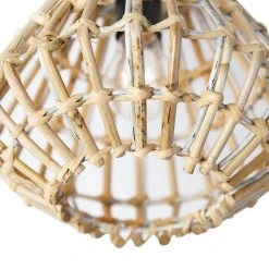 Schlussverkauf 🧨 QAZQA Ländliche Deckenlampe Bambus mit Weiß - Canna Diamond 😍 -Deckenleuchten Verkaufs-Shop 1265 104913 4