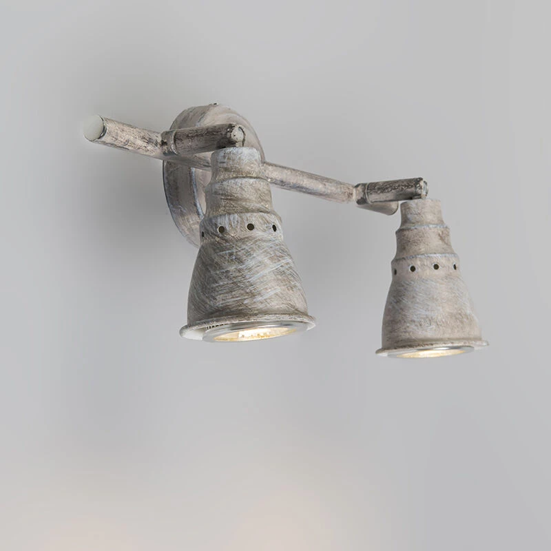 Bestpreis 😉 QAZQA Decken- und Wandstrahler grau drehbar - Coney 2 😉 6 Bestpreis 😉 QAZQA Decken- und Wandstrahler grau drehbar - Coney 2 😉 – Bild 6