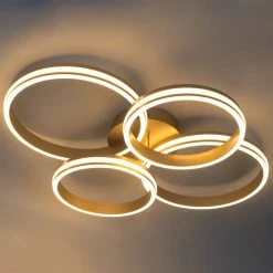 Billig 🎉 QAZQA Deckenleuchte Messing inkl. LED 3-stufig dimmbar 4-flammig - Navara 🤩 26 Billig 🎉 QAZQA Deckenleuchte Messing inkl. LED 3-stufig dimmbar 4-flammig - Navara 🤩 -Deckenleuchten Verkaufs-Shop 1284 104008 11