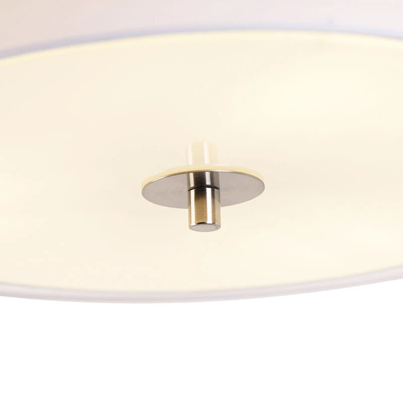 Top 10 😀 QAZQA Moderne Deckenleuchte weiß 50 cm 3-flammig - Drum Duo 💯 2 Top 10 😀 QAZQA Moderne Deckenleuchte weiß 50 cm 3-flammig - Drum Duo 💯 – Bild 2