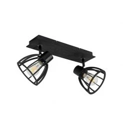 Schlussverkauf 😍 QAZQA Industrielle Deckenlampe schwarz 2-flammig - Fotu 💯 -Deckenleuchten Verkaufs-Shop 1318 102379 15