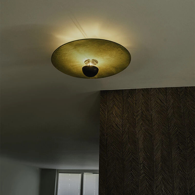 Rabatt ❤️ QAZQA Deckenleuchte schwarz flacher Schirm grün 45 cm - Combi 🎉 2 Rabatt ❤️ QAZQA Deckenleuchte schwarz flacher Schirm grün 45 cm - Combi 🎉 – Bild 2