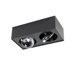 Auslauf ✔️ QAZQA Design-Spot schwarz quadratisch 2-flammig - Kaya 🥰 -Deckenleuchten Verkaufs-Shop 1345 104810 13