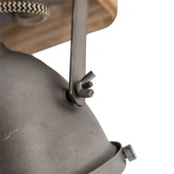 Beste Bewertungen von 😍 QAZQA Industriespot Stahl mit Holz kippbar 2-Licht - Emado 🛒 -Deckenleuchten Verkaufs-Shop 1368 96669 6