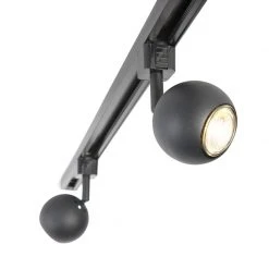 Bestpreis 🛒 QAZQA Modern railsysteem met 5 spots 1-fase zwart - Gissi 👏 -Deckenleuchten Verkaufs-Shop 1371 105973 3