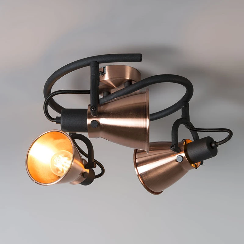 Neu ⌛ QAZQA Klassischer Punktkupfer - Jos 3 🔥 3 Neu ⌛ QAZQA Klassischer Punktkupfer - Jos 3 🔥 – Bild 3