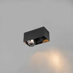 Auslauf ⭐ QAZQA Professional Designstrahler dunkelgrau rechteckig AR111 2-flammig - Box 🛒 -Deckenleuchten Verkaufs-Shop 1391 105056 9