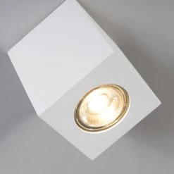 Auslauf 😉 QAZQA Designspot weiß - Quba 2 ⌛ -Deckenleuchten Verkaufs-Shop 1391 92685 2