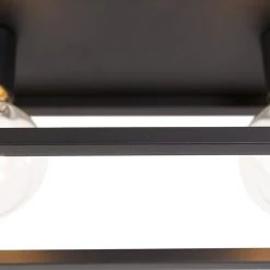 Großhandel ✨ QAZQA Industrielle Deckenlampe schwarz 99,5 cm 4-flammig - Cage 💯 -Deckenleuchten Verkaufs-Shop 1396 104033 6