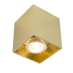 Angebote 🥰 QAZQA Moderner Aufbaustrahler Gold - Qubo 1 🛒 -Deckenleuchten Verkaufs-Shop 1428 94358 3