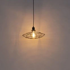 Budget 👍 QAZQA Vintage Hängelampe schwarz 37 cm - Laurent 🎉 -Deckenleuchten Verkaufs-Shop 1428 97358 10