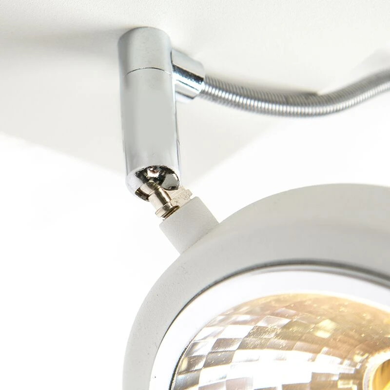 Schlussverkauf 🧨 QAZQA Design Spot weiß 1-flammig einstellbar - Nox 🛒 6 Schlussverkauf 🧨 QAZQA Design Spot weiß 1-flammig einstellbar - Nox 🛒 – Bild 6