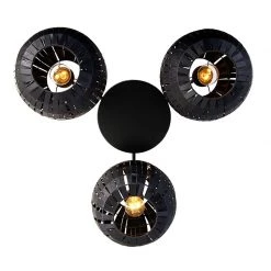 Billig ❤️ QAZQA Moderne Deckenleuchte schwarz 3-flammig - Zoë ✔️ -Deckenleuchten Verkaufs-Shop 1442 105536 7