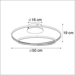 Bestes Angebot 👏 QAZQA Art Deco Deckenleuchte gold dimmbar inkl. LED - Rowan 🎉 -Deckenleuchten Verkaufs-Shop 1447 98207 4