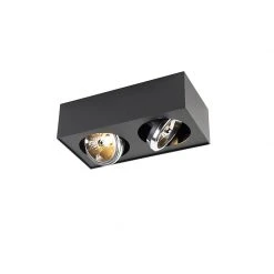 Aktion 🧨 QAZQA Design Spot Square 2-flammig inkl. G9 schwarz - Kaya ✨