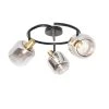 Top 10 ⭐ QAZQA Plafondspot zwart met smoke glas rond 3-lichts - Zuzanna 🛒