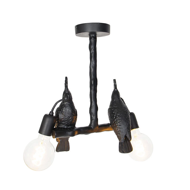 Rabatt 😍 QAZQA Vintage Deckenlampe schwarz - Papegoje ⌛ 10 Rabatt 😍 QAZQA Vintage Deckenlampe schwarz - Papegoje ⌛ – Bild 10