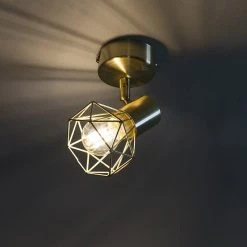 Aktion 🛒 QAZQA Art Deco Strahler gold drehbar und neigbar - Mosh 1 👏 16 Aktion 🛒 QAZQA Art Deco Strahler gold drehbar und neigbar - Mosh 1 👏 -Deckenleuchten Verkaufs-Shop 1460 93943 7